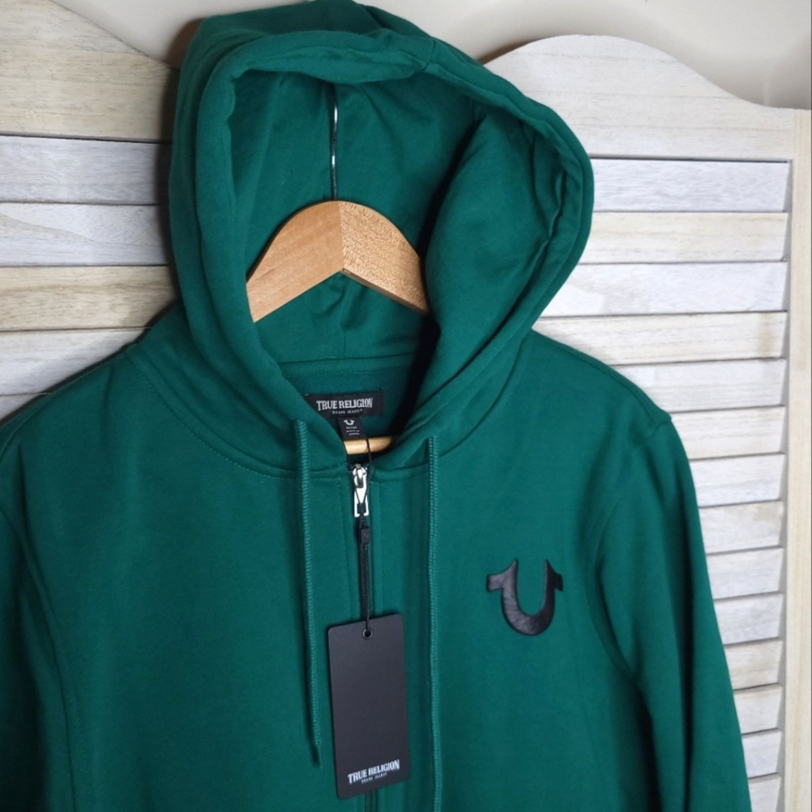 True Religion NWT True Religion Buddha Fleece Jacket Green Full Zip Hoodie Size US M / EU 48-50 / 2 - 3 Thumbnail
