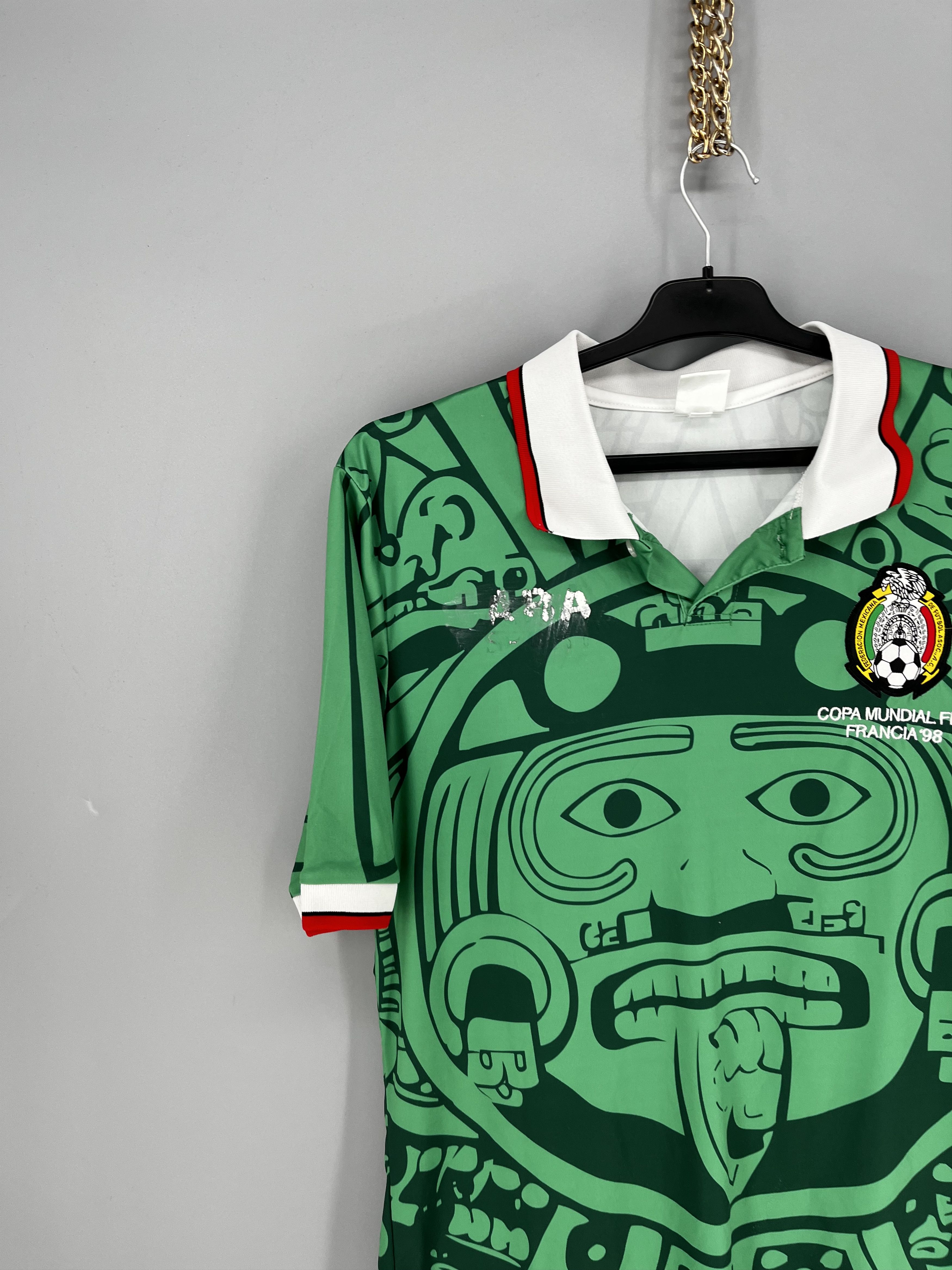 Vintage Aba Sports Green Retro Jersey Copa Munidal Fifa Francia 1998 Size US L / EU 52-54 / 3 - 4 Thumbnail