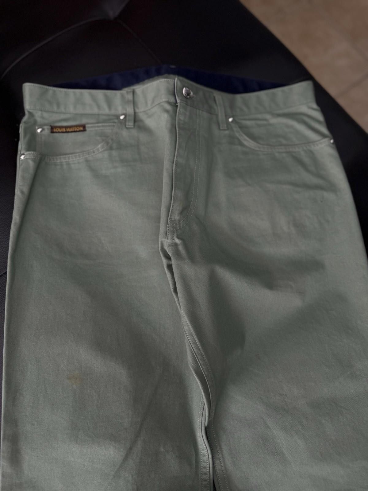 Louis Vuitton Authentic Louis Vuitton Green Denim Jeans Pants Size 34 Size US 34 / EU 50 - 10 Thumbnail