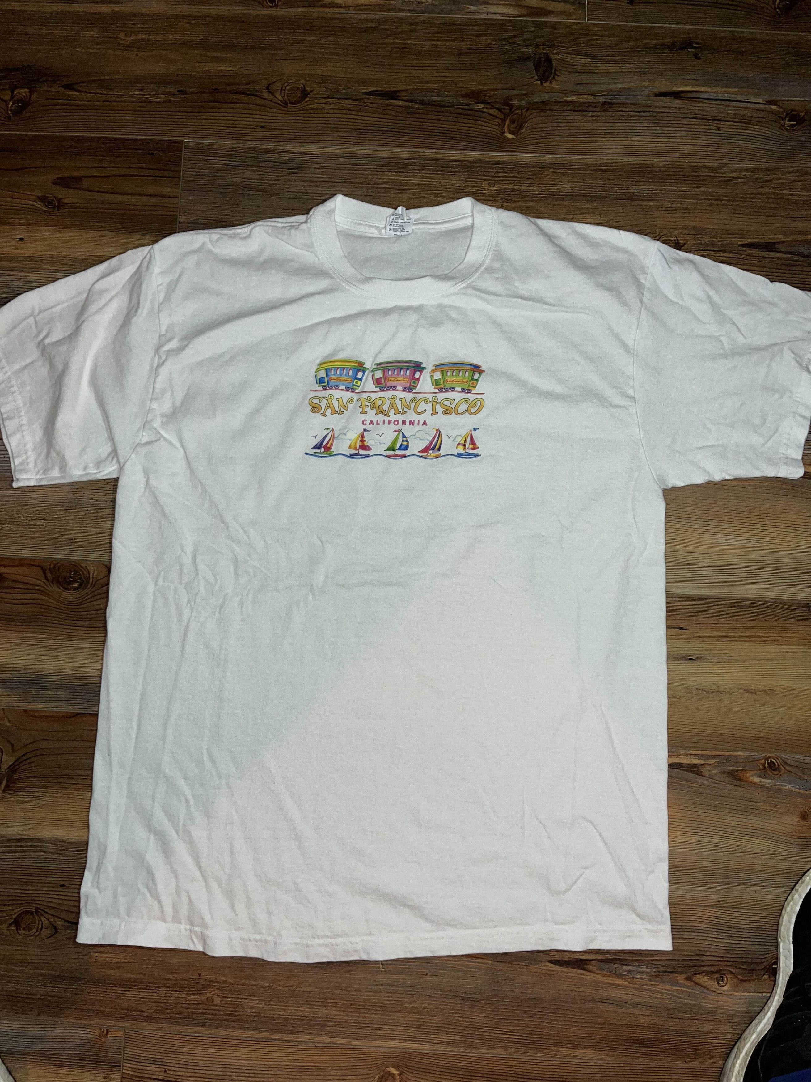 Anvil × California Republic × Vintage Y2K Deadstock San Francisco California Puff Print T-Shirt Size US XL / EU 56 / 4 - 4 Thumbnail
