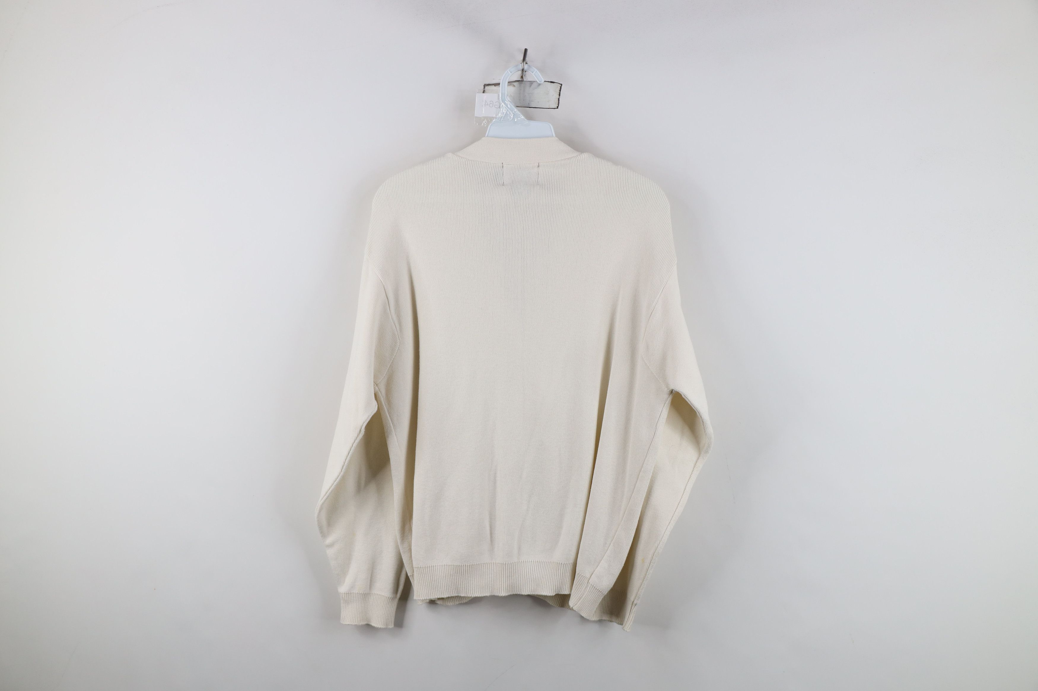 Woolrich Woolen Mills Vintage 90s Woolrich Ribbed Knit Cardigan Sweater Cream USA Size S / US 4 / IT 40 - 11 Thumbnail
