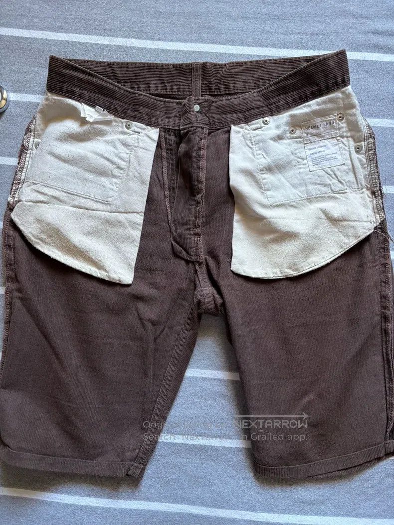 Helmut Lang HELMUT LANG Brown corduroy 5 bag shorts Size US 31 - 5 Thumbnail