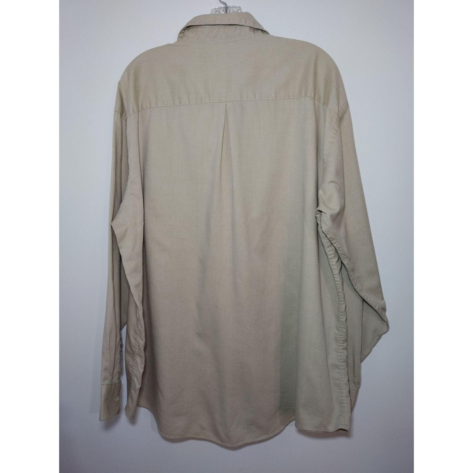 Croft & Barrow Croft & Barrow Mens Dress Shirt Long Sleeves Button Up Tan Size US XL / EU 56 / 4 - 6 Thumbnail