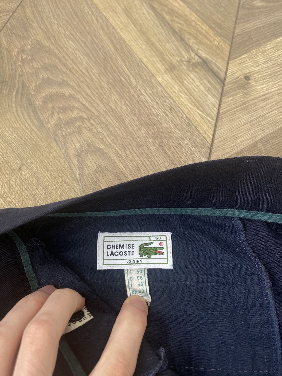 Designer × Lacoste × Vintage Vintage Lacoste Chemise 90s navy classic shorts Size US 35 - 6 Thumbnail