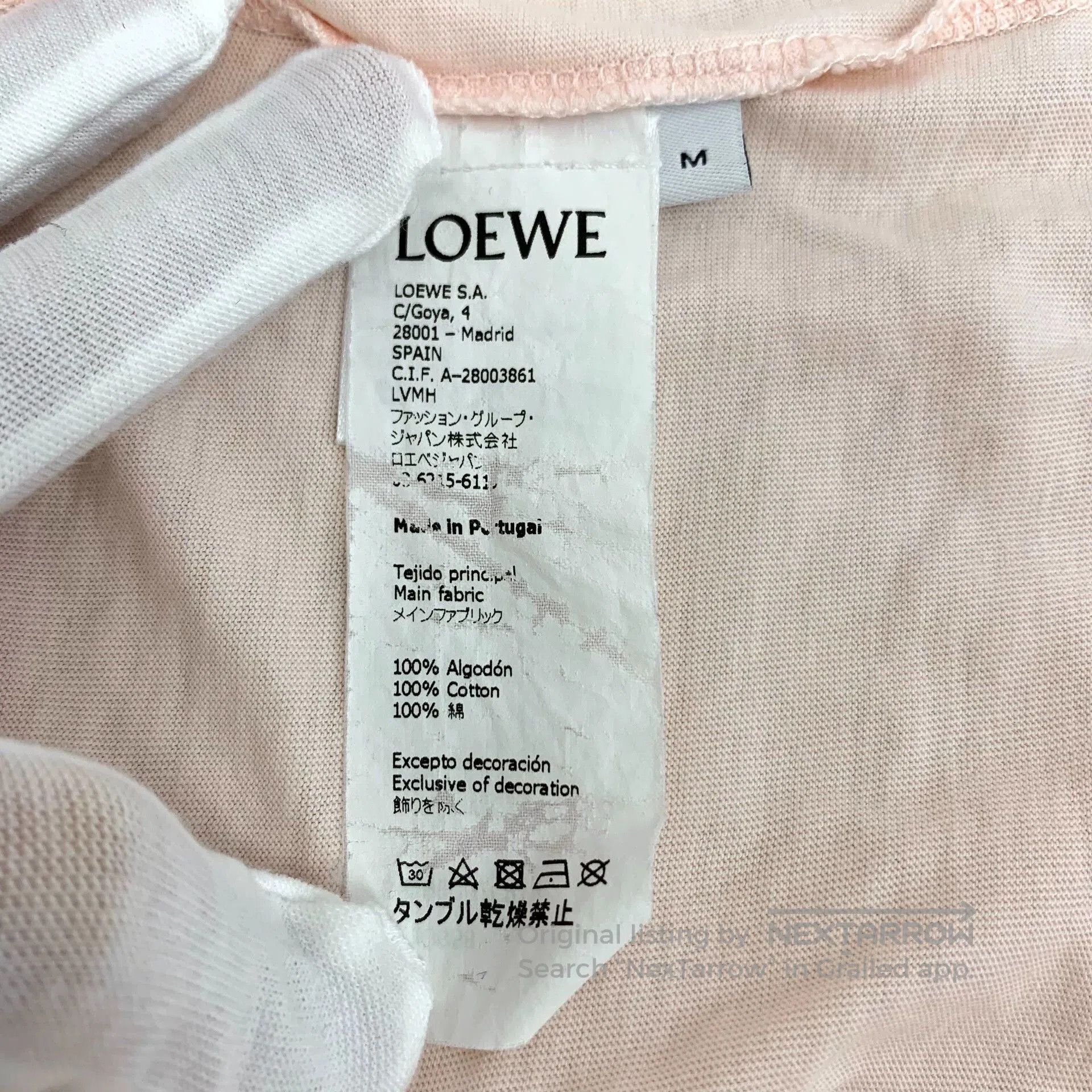Loewe Loewe Logo Embroidered Cotton Short Sleeve T-shirt. Size US M / EU 48-50 / 2 - 7 Thumbnail