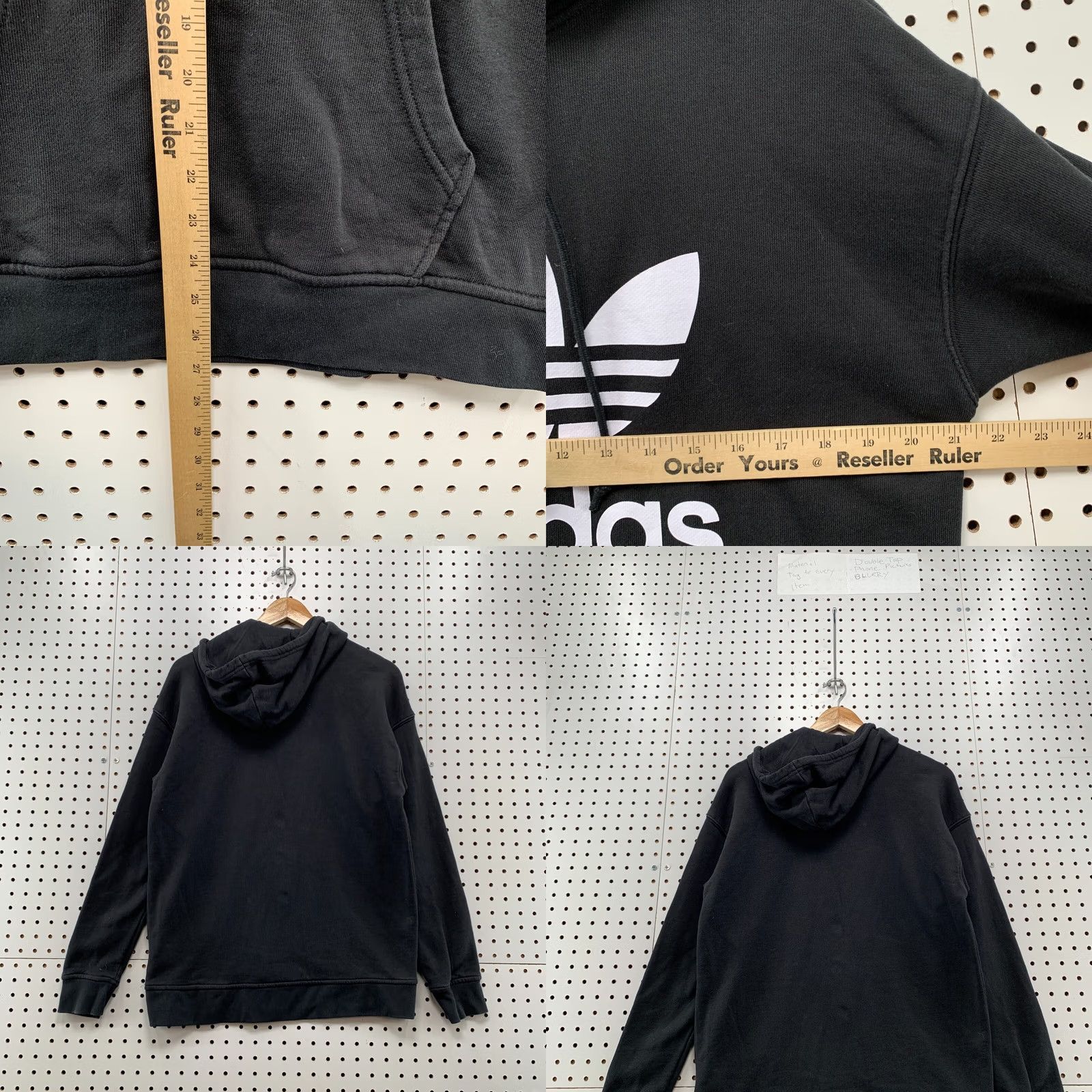 Adidas Adidas Original Trefoil Hoodie Sweatshirt Mens Small Black Huge Logo Size US S / EU 44-46 / 1 - 9 Thumbnail