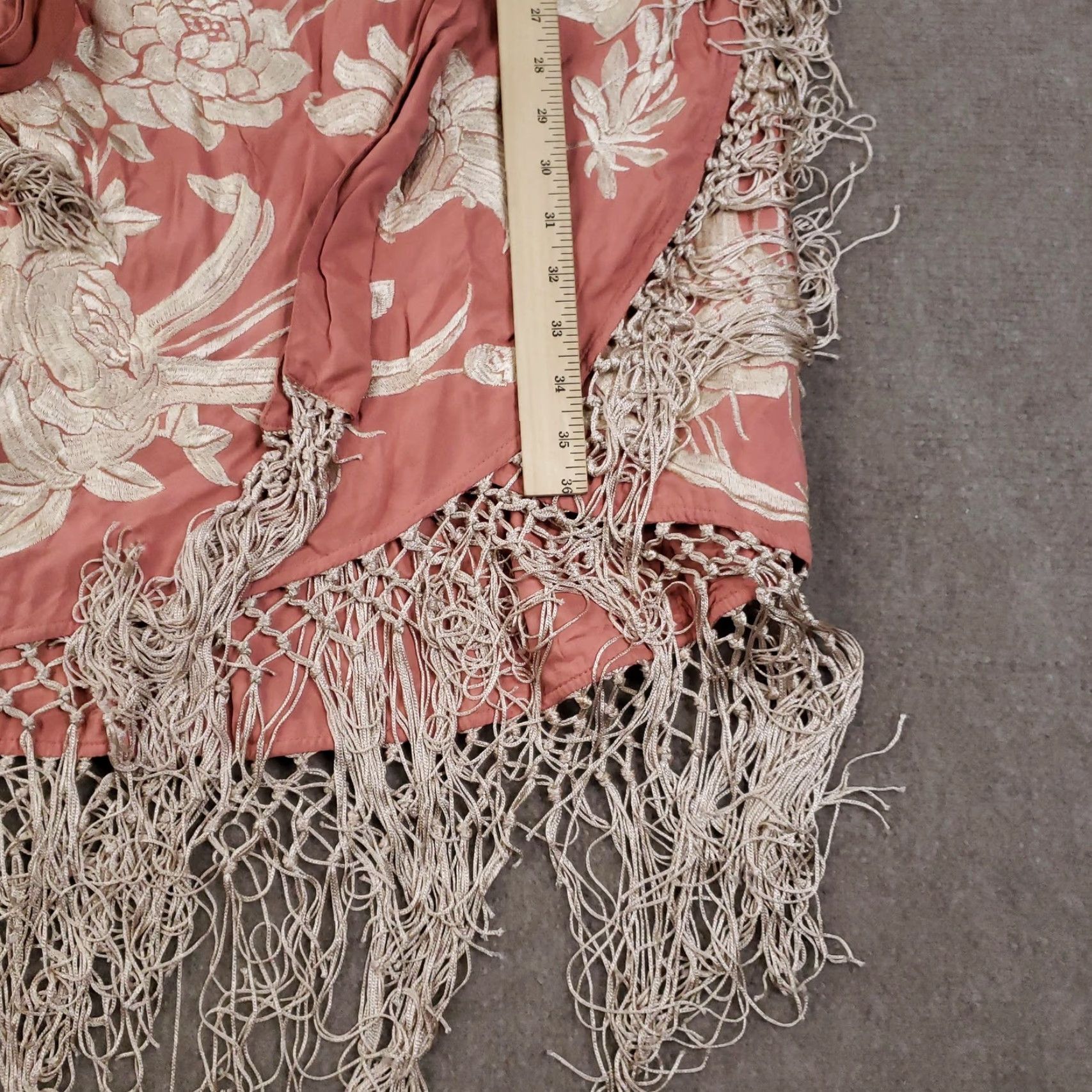 Anthropologie Anthropologie Dress Womens 8 Pink Rose Halter Embroidered Floral Fringe Hem Belt Size M / US 6-8 / IT 42-44 - 5 Thumbnail