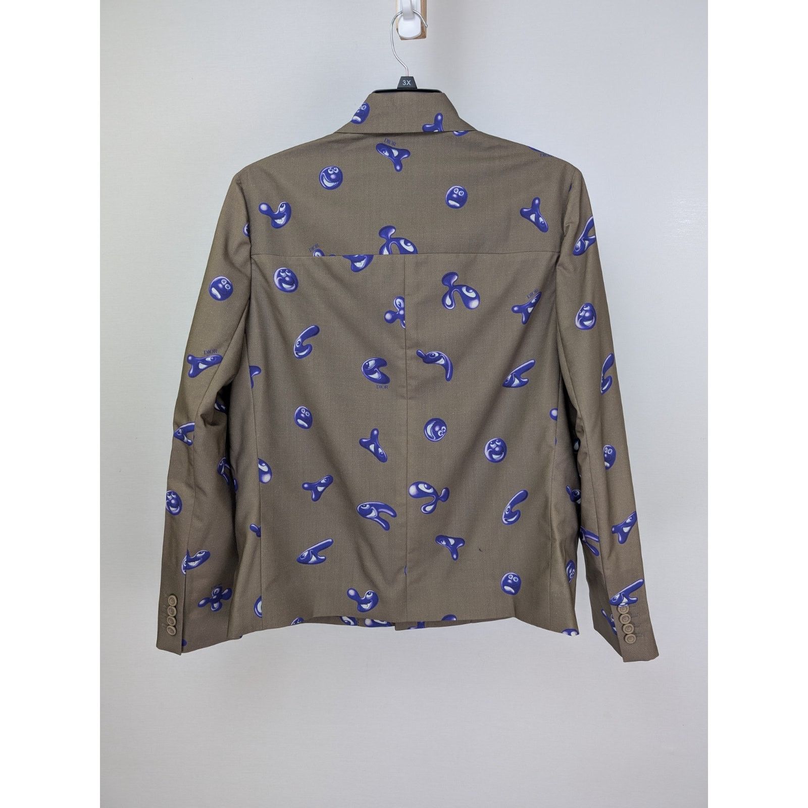 Dior o1rshd1 Men's Patterned Shirt in Khaki Size US M / EU 48-50 / 2 - 11 Thumbnail