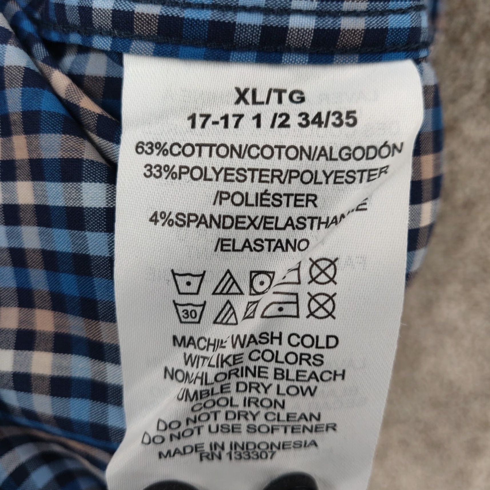 Lucky Brand Lucky Brand Shirt Mens XL Blue Plaid Button-Up Easy Care Pockets Classic Fit Long Sleeve Tailored Size US XL / EU 56 / 4 - 7 Thumbnail