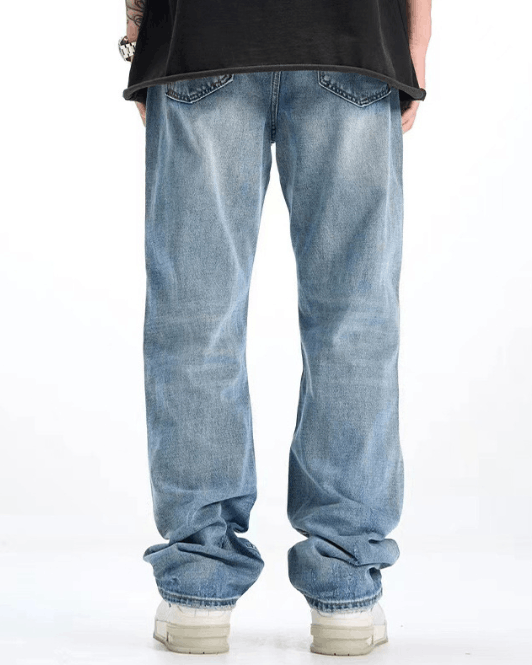 Japanese Brand Men's trendy ripped light blue jeans Size US 32 / EU 48 - 4 Thumbnail