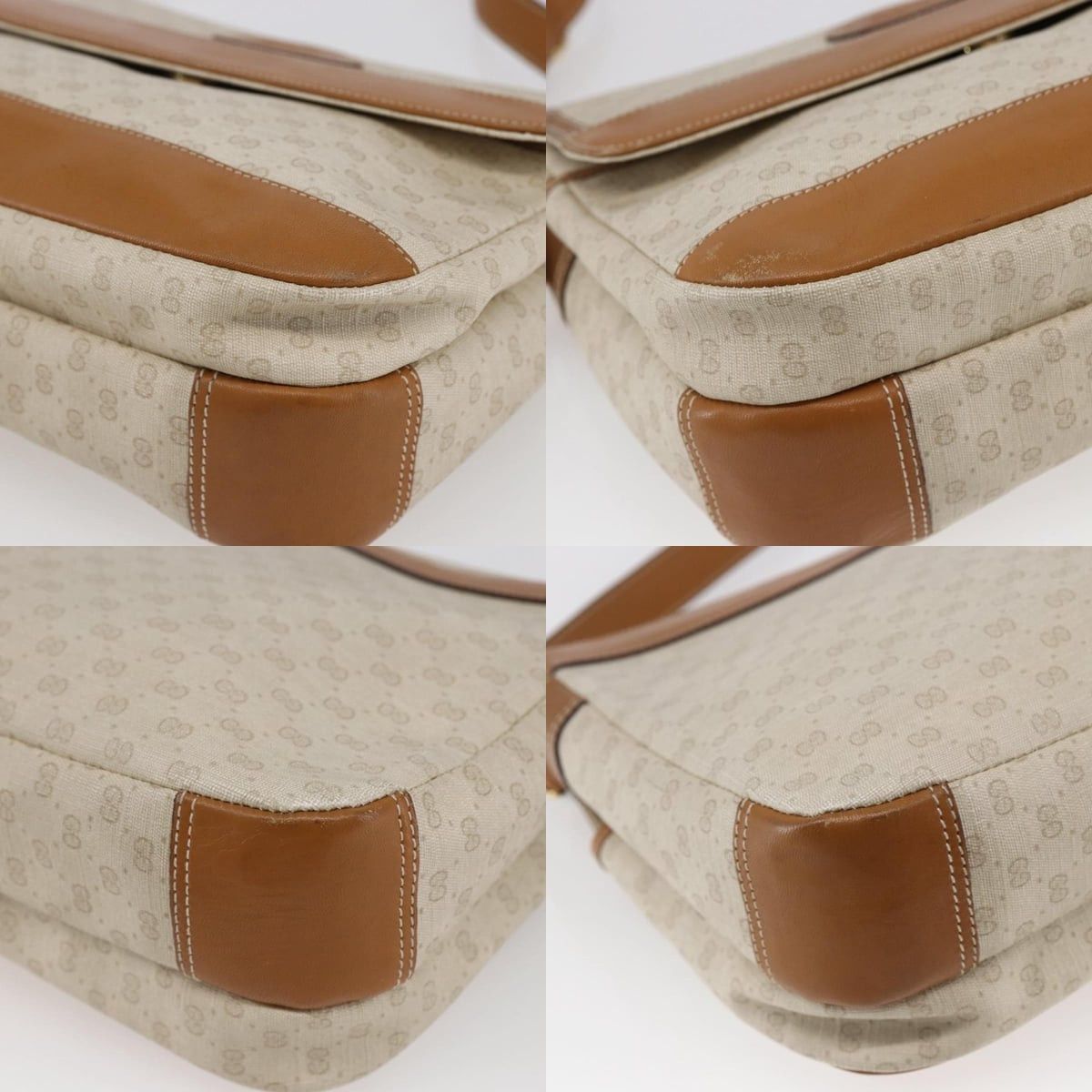 Gucci GUCCI Micro GG Canvas Shoulder Bag Pvc Leather White Size ONE SIZE - 10 Thumbnail