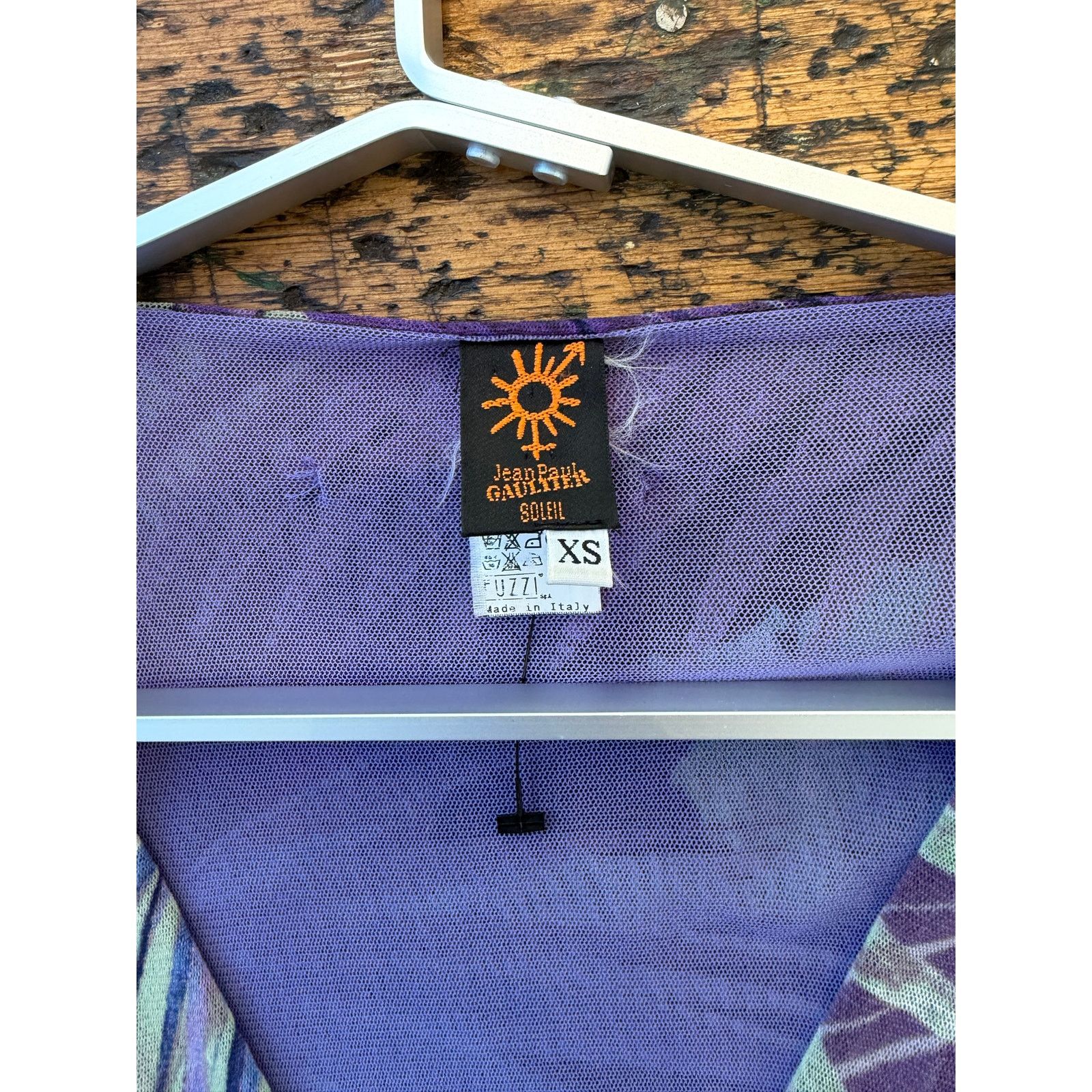 Jean Paul Gaultier Jean Paul Gaultier Soleil Purple Tropical Mesh Dress Size XS / US 0-2 / IT 36-38 - 5 Thumbnail