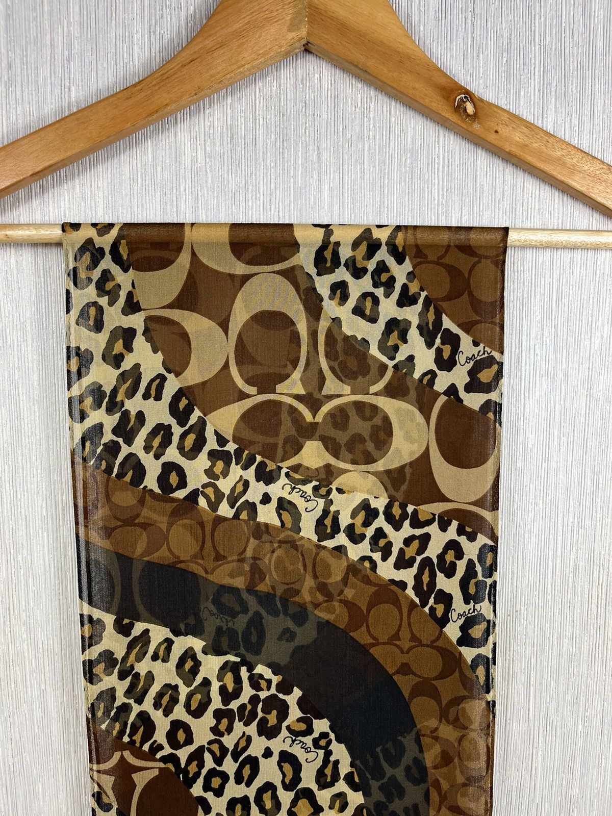 Coach × Designer Coach silk scarf handkerchief monogram logo leopard sexy Size ONE SIZE - 2 Thumbnail