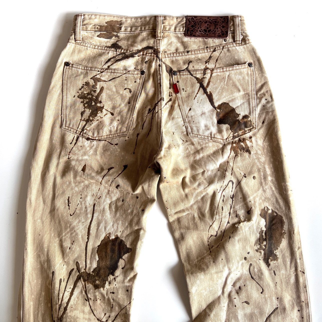 Other YOSHIYUKI KONISHI Bleach & flocky printed design denim Size US 31 - 9 Thumbnail