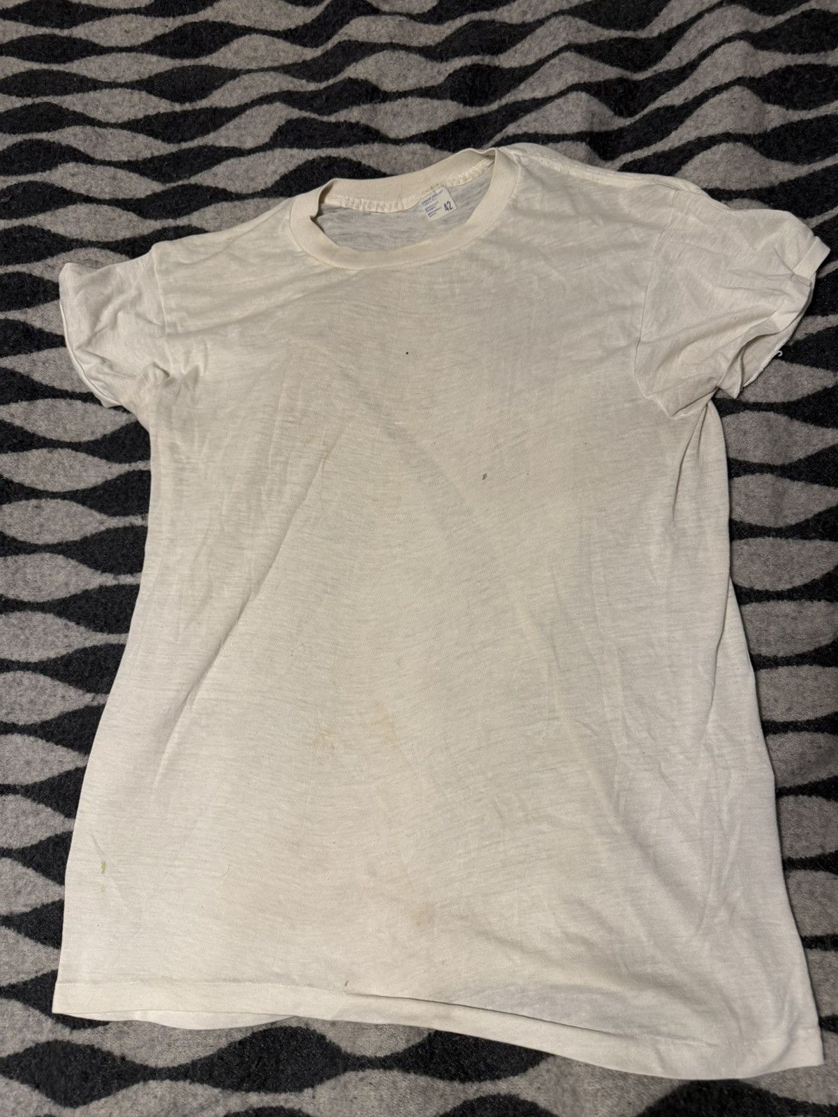 Vintage 70s sears white thin tee Size US L / EU 52-54 / 3 - 1 Thumbnail