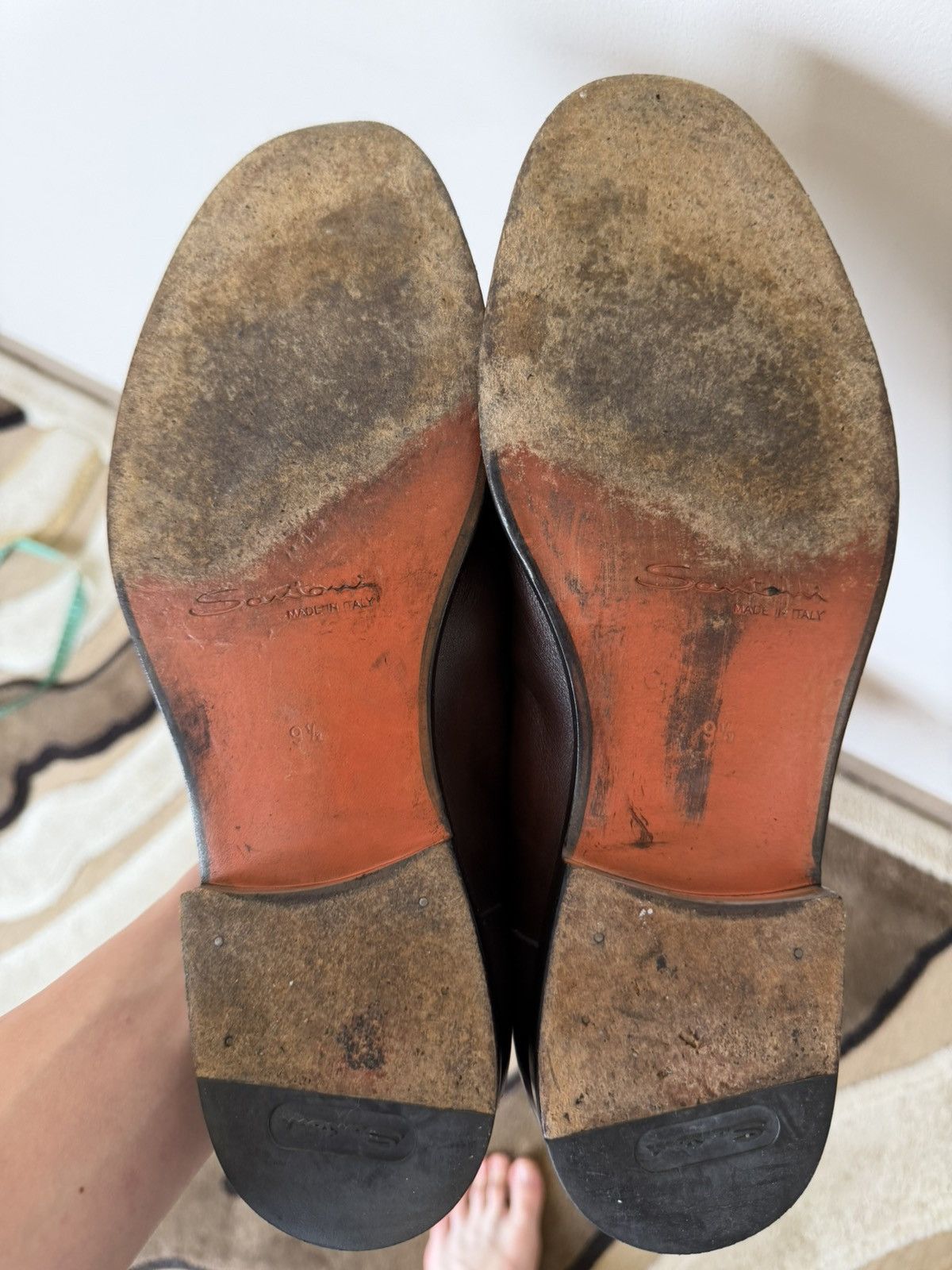 Santoni Vintage Santoni Leather Luxury Loafers Size US 10 / EU 43 - 7 Thumbnail