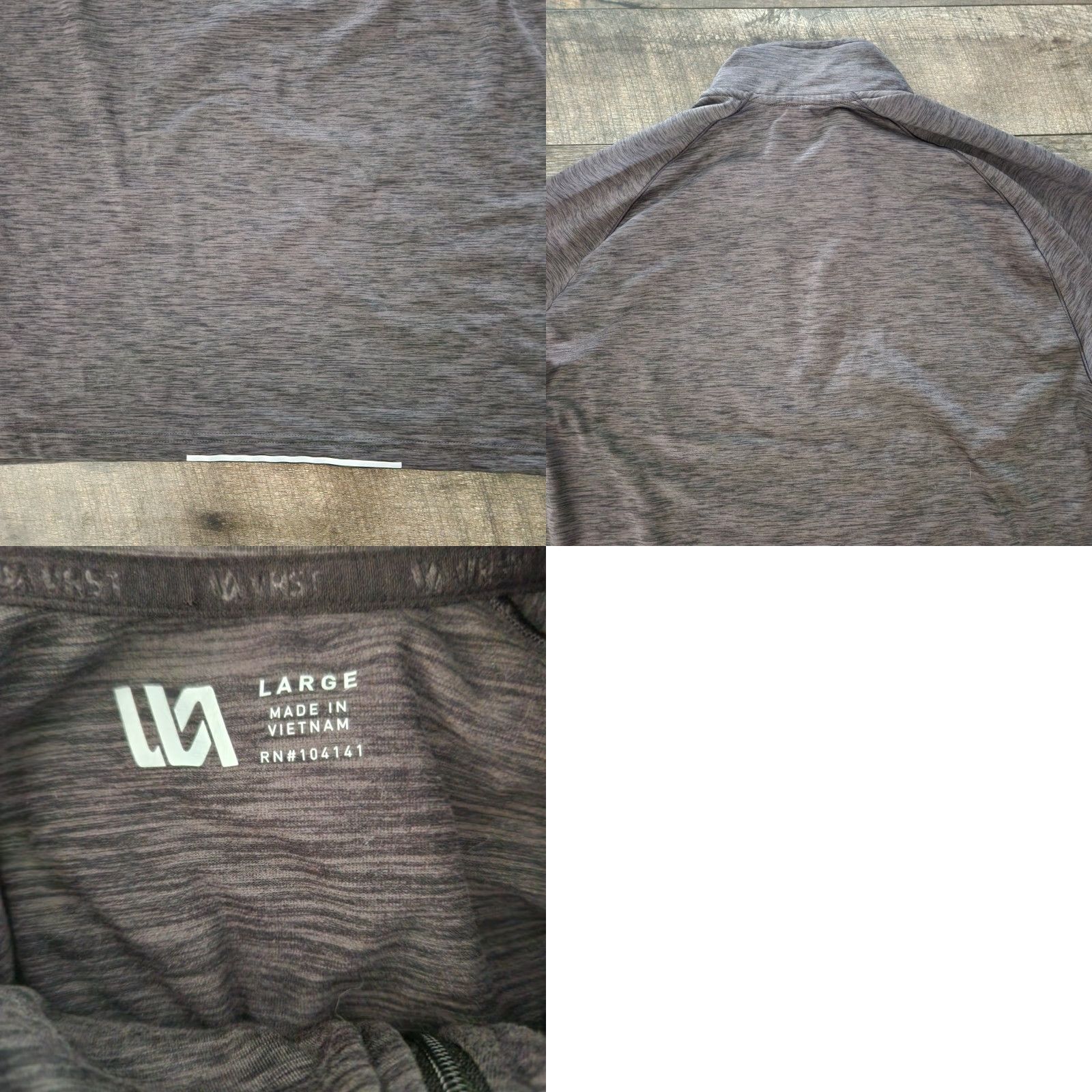 Vintage VRST 1/4 Zip Pullover Sweater Mens Large Heather Gray Performance Golf Size US L / EU 52-54 / 3 - 8 Thumbnail