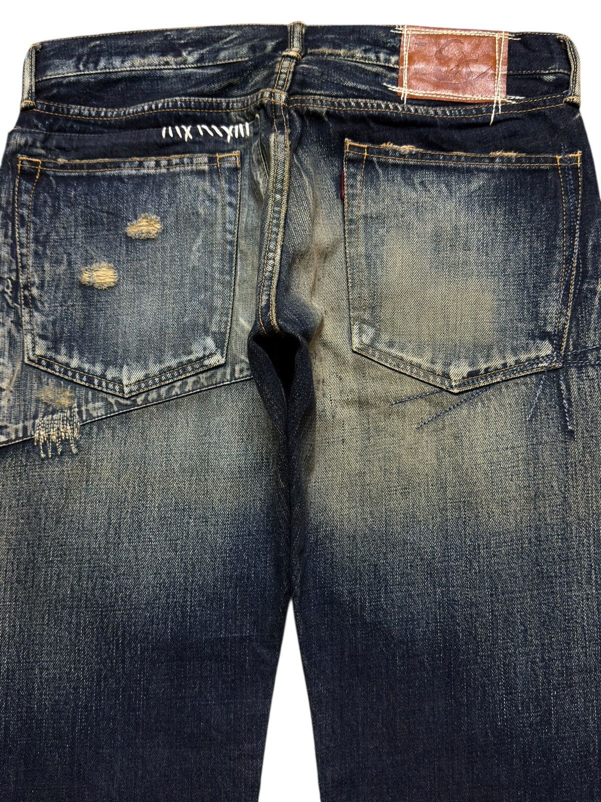 Eternal Vintage 90s Japan Eternal Faded Wash Distressed Sashiko Boro Size US 31 - 5 Thumbnail