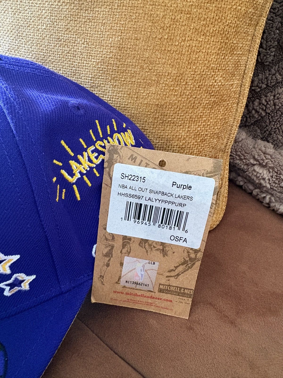 Mitchell & Ness Mitchell & Ness NBA ALL OUT Los Angeles Lakers Snapback Cap Size ONE SIZE - 2 Thumbnail