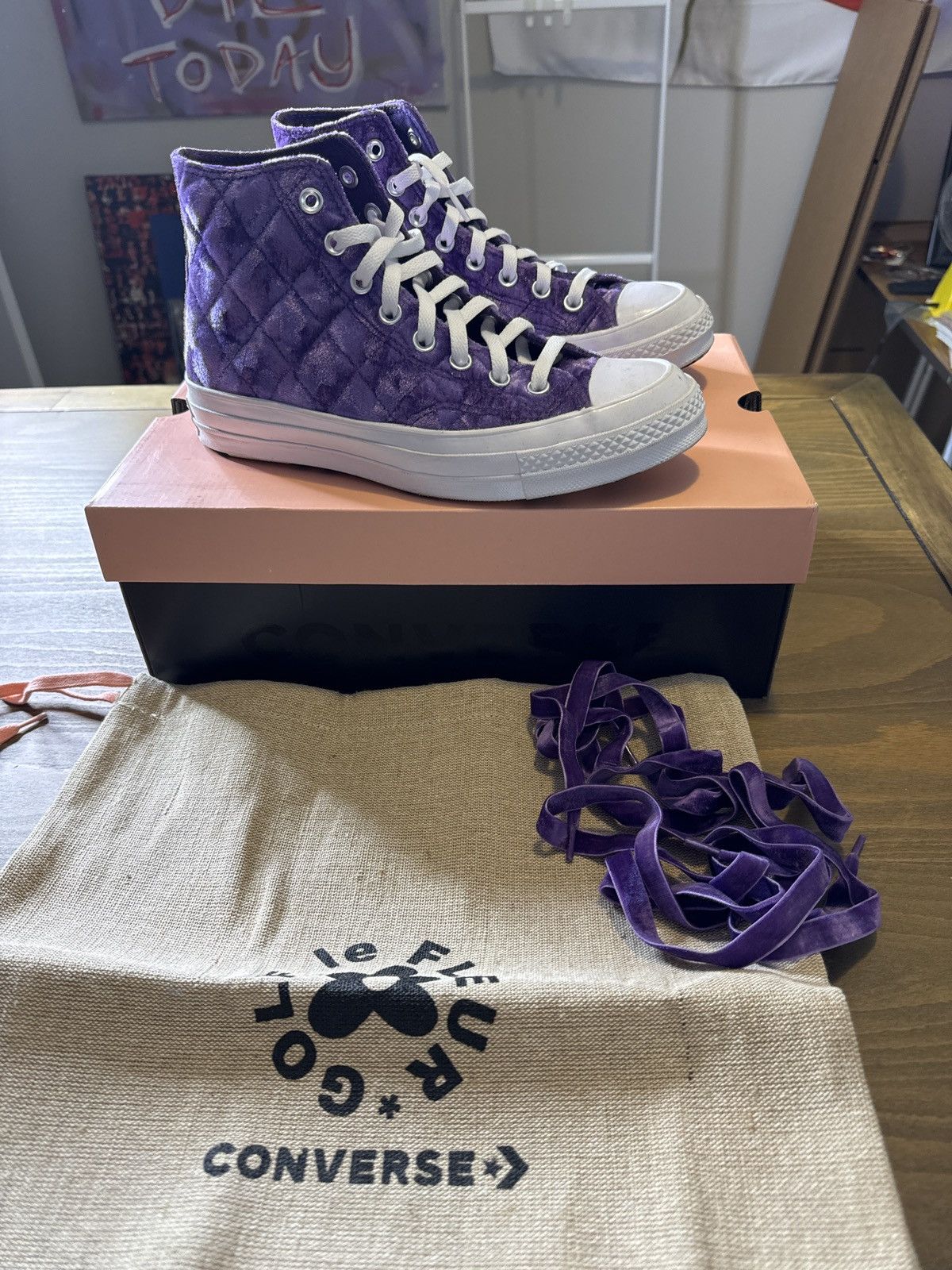 Converse Converse x Golf Wang Quilted Velvet Grailed