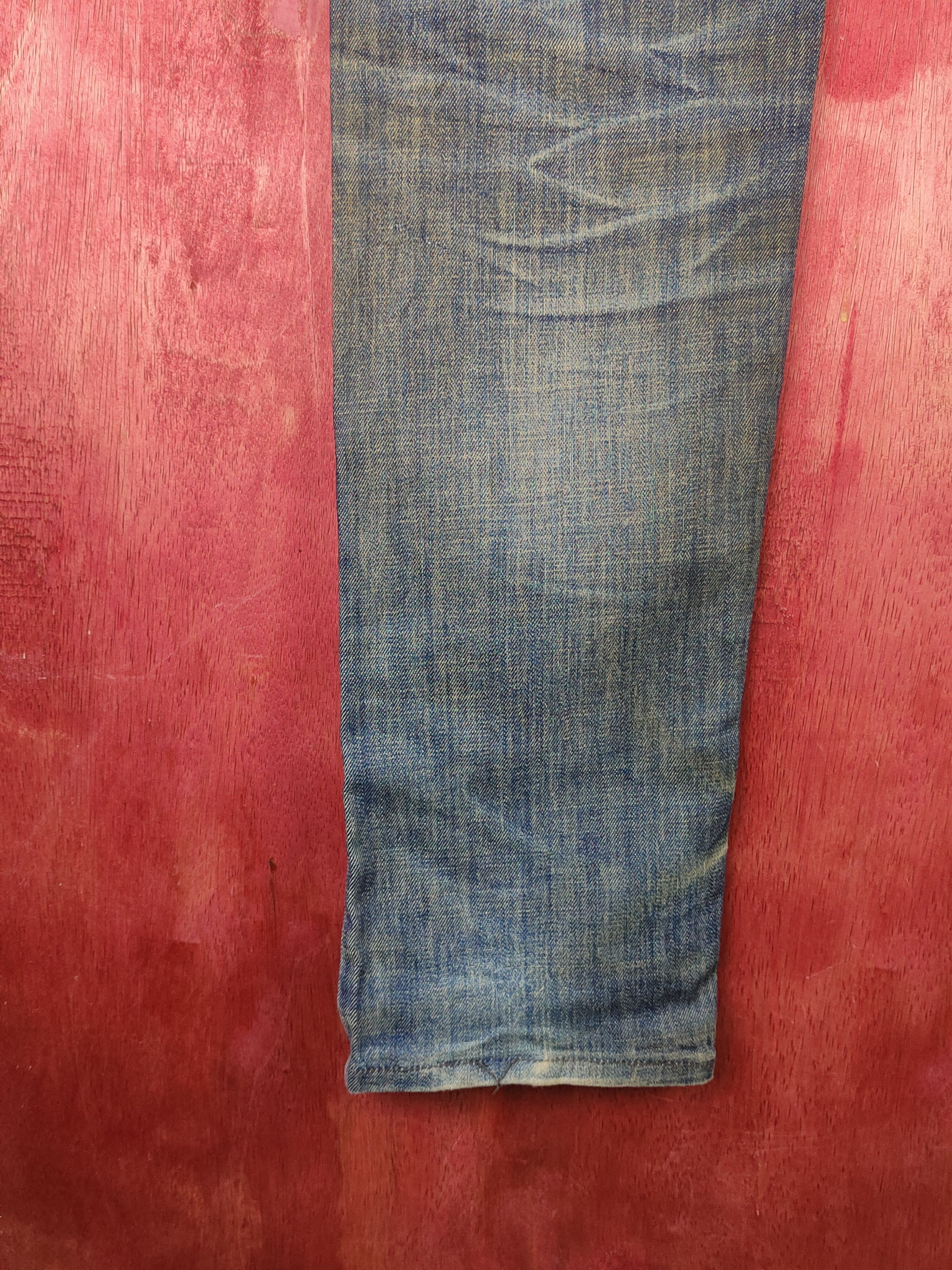 Japanese Brand Twentyone Dark Blue Distressed Ripped Jeans #S2145 Size US 35 - 10 Thumbnail