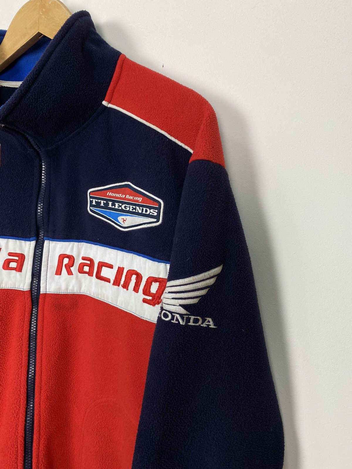 Honda Honda Racing TT Legends Mens Jacket Fleece Navy/Red Sz Large Size US L / EU 52-54 / 3 - 7 Thumbnail