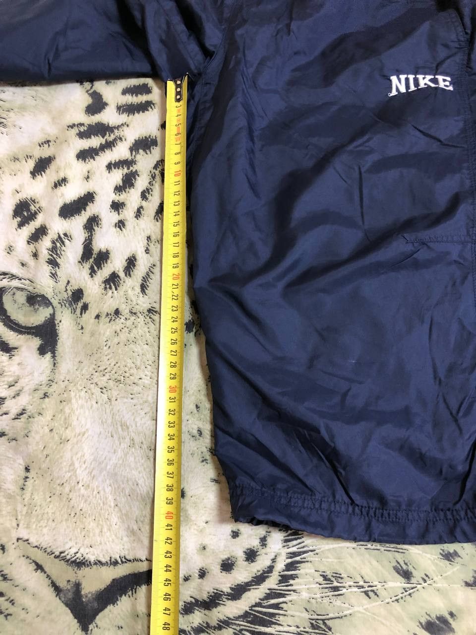 Nike Vintage 90s Nike Swim Trunk Shorts Navy Blue Nylon Mesh Size US 34 / EU 50 - 8 Thumbnail