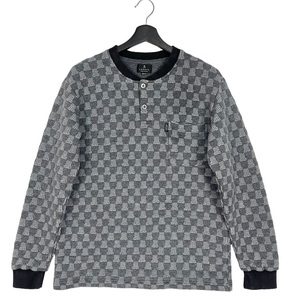 Lanvin 90s Vintage Lanvin Monogram Pull Over Size US M / EU 48-50 / 2 - 1 Thumbnail