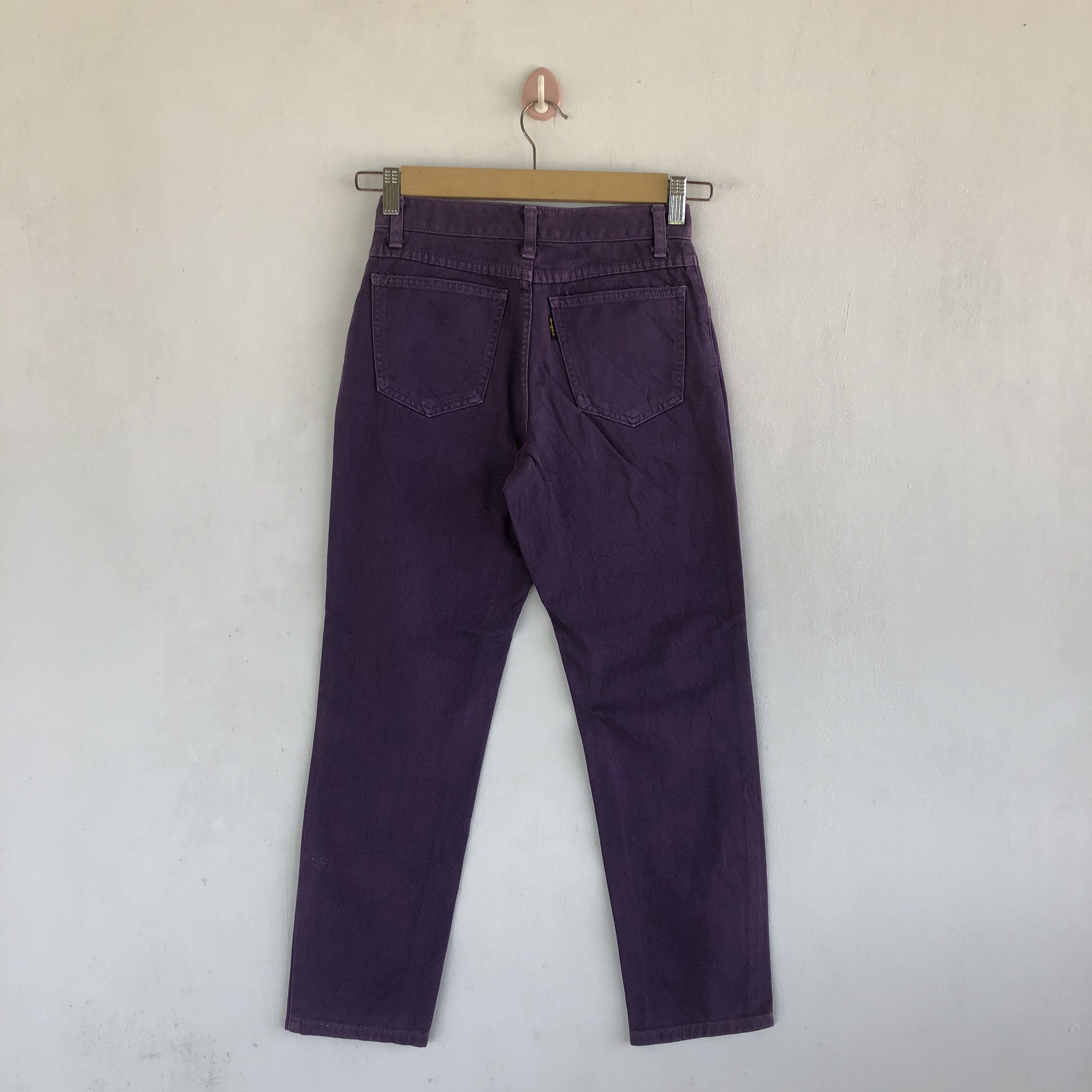 Vintage Vintage 70s Bison Jeans Purple Baggy Bison Denim Pants Size 24" / US 00 / IT 34 - 2 Thumbnail