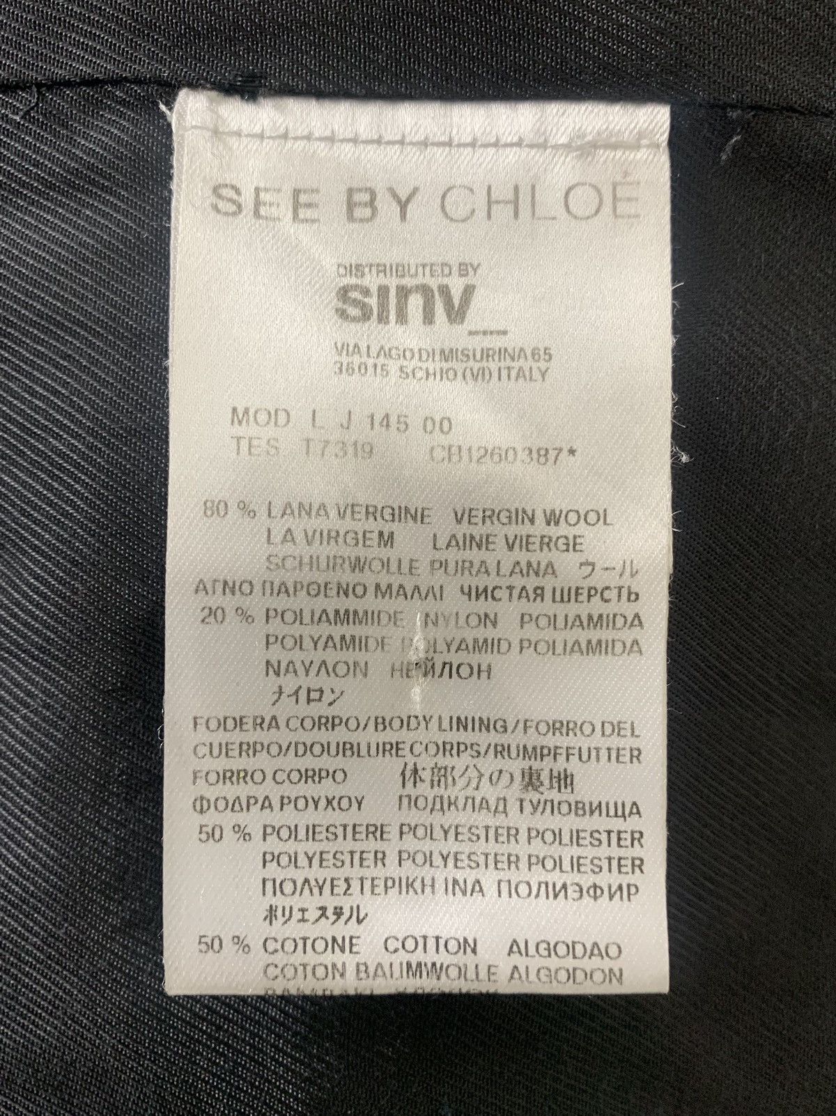 Designer × See by Chloe See By Chloe Designer Made In Italy Blazer Coat Haringbone Size S / US 4 / IT 40 - 10 Thumbnail