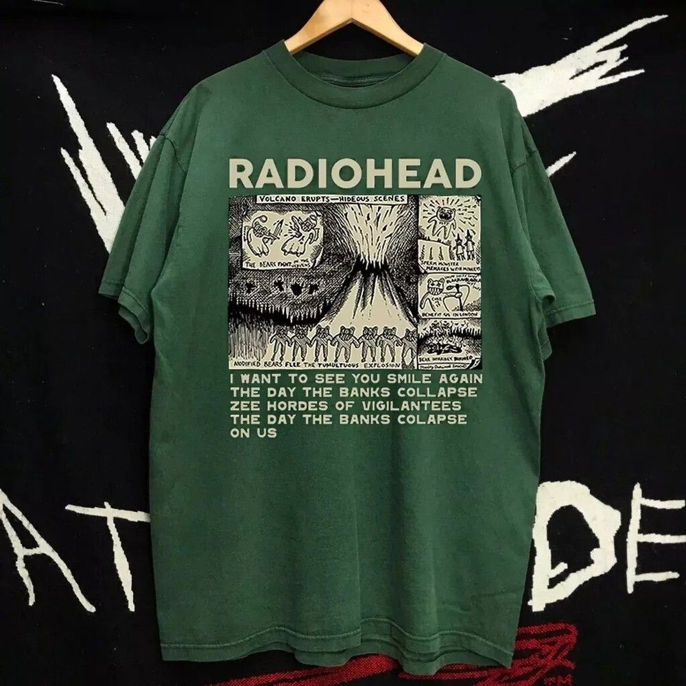 Other Radiohead We Escape Cotton Forest Green Unisex T-shirt Size US L / EU 52-54 / 3 - 1 Preview