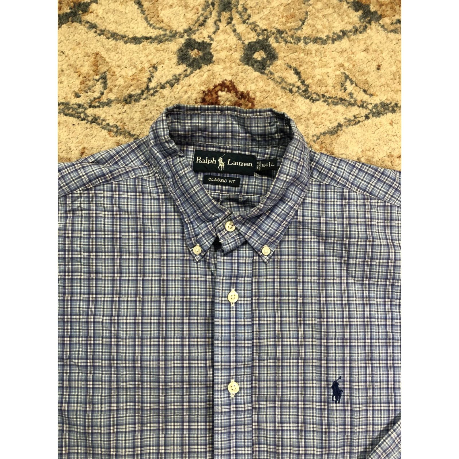 Ralph Lauren Ralph Lauren Shirt Mens Large Blue Plaid Long Sleeve Button Down Pony Logo Size US L / EU 52-54 / 3 - 2 Thumbnail
