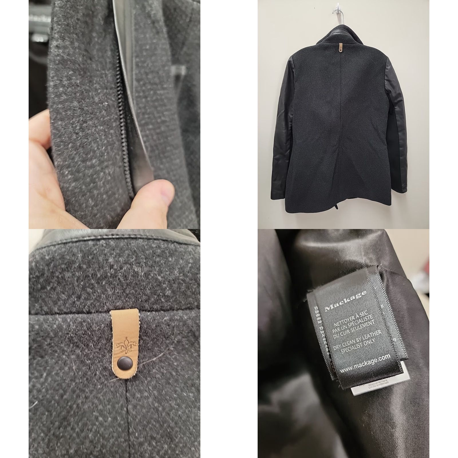 Mackage **Black Wool Mackage Coat Jacket Women Large** User: Black Wool Mackage Coat Jacket Women's Large Size L / US 10 / IT 46 - 8 Thumbnail