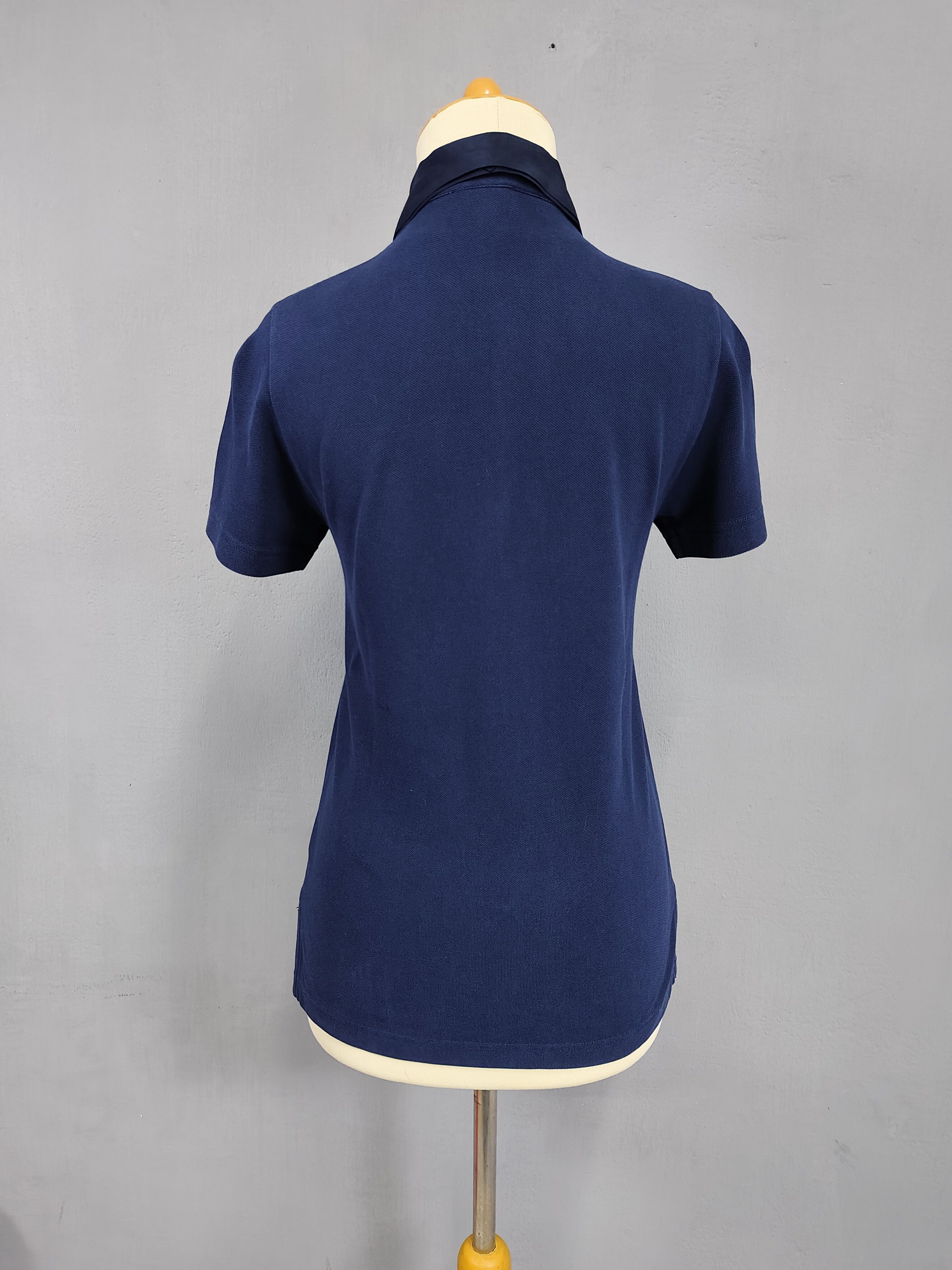 Lanvin Lanvin🇫🇷Minimalist Embroidered Logo Contrast Collar Polos Size S / US 4 / IT 40 - 4 Thumbnail