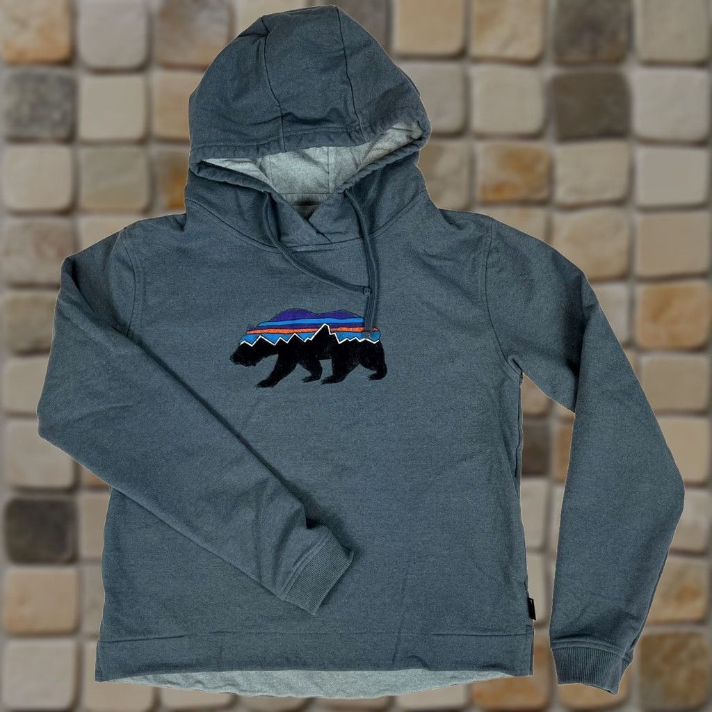 Patagonia Patagonia Women's Fitz Roy Bear Uprisal Hoody 39556 M Blue Logo Hooded Pullover Modern Outdoor Hiking Activewear Shirt? Size M / US 6-8 / IT 42-44 - 1 Thumbnail