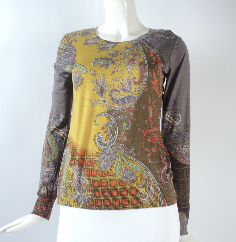 image of Etro O1Smst1Ft0424 T-Shirts In Multicolor, Women's (Size Small)