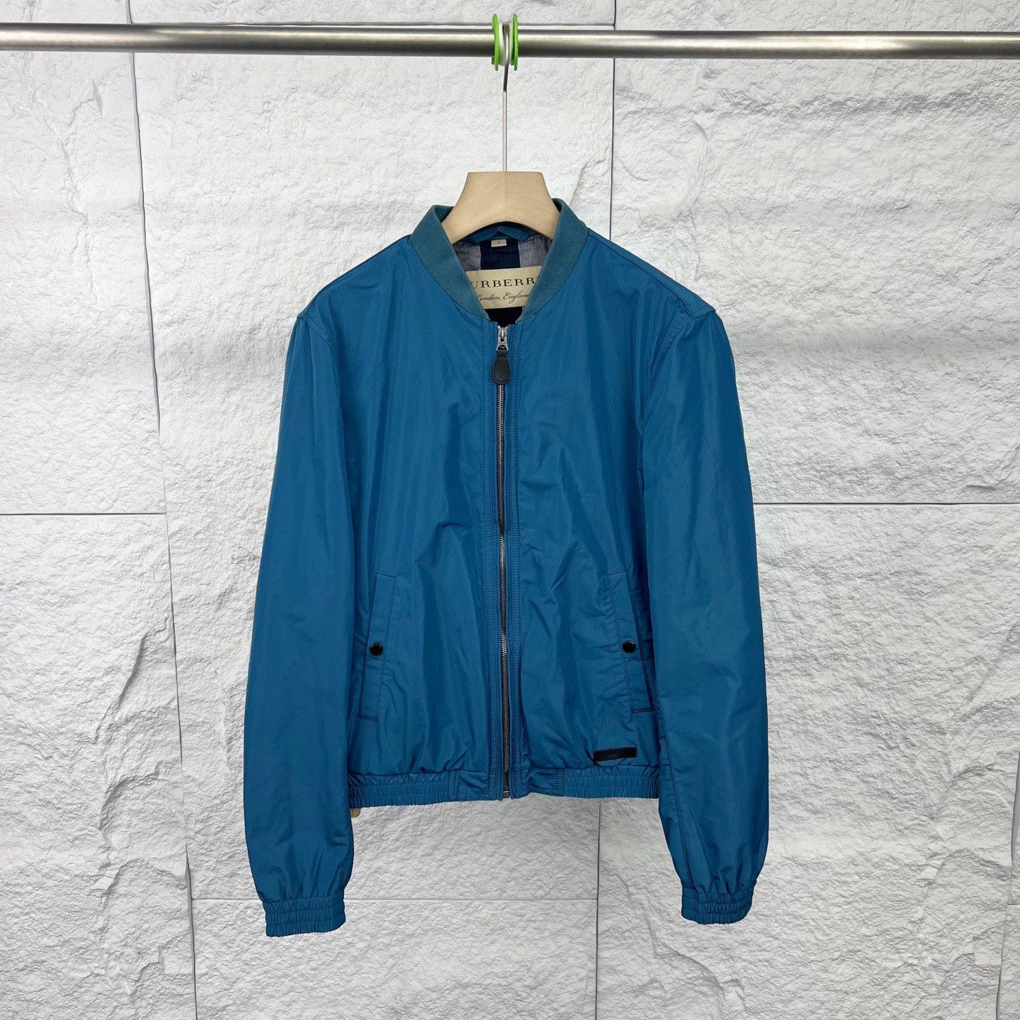 Burberry Burberry Blue Zip Logo Jacket S Size US S / EU 44-46 / 1 - 1 Thumbnail