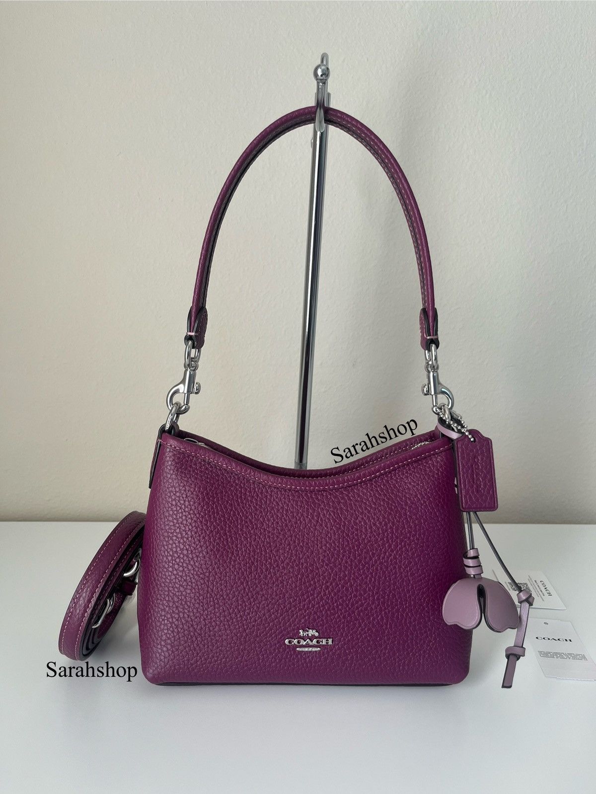 Coach Coach Laurel Small Shoulder Bag With Floral Charm Size ONE SIZE - 1 Thumbnail