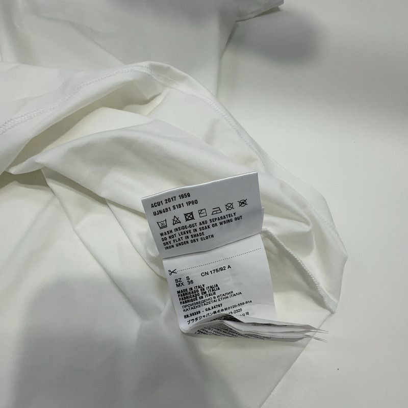 Prada White Short Sleeve Polo with Pocket-2506