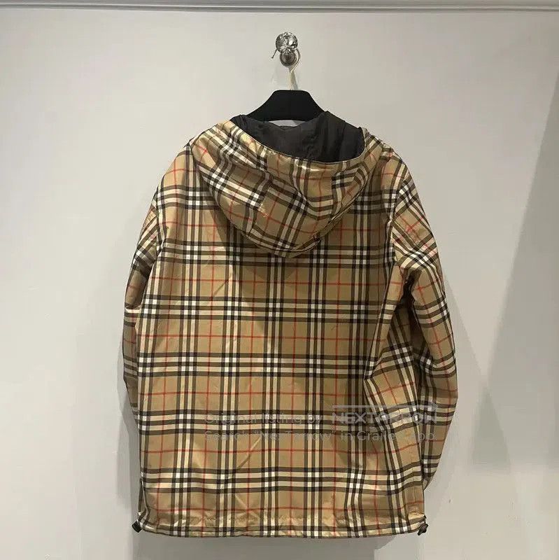 Burberry Burberry Men's Black Nylon Logo Check Jacket. Size US S / EU 44-46 / 1 - 9 Thumbnail