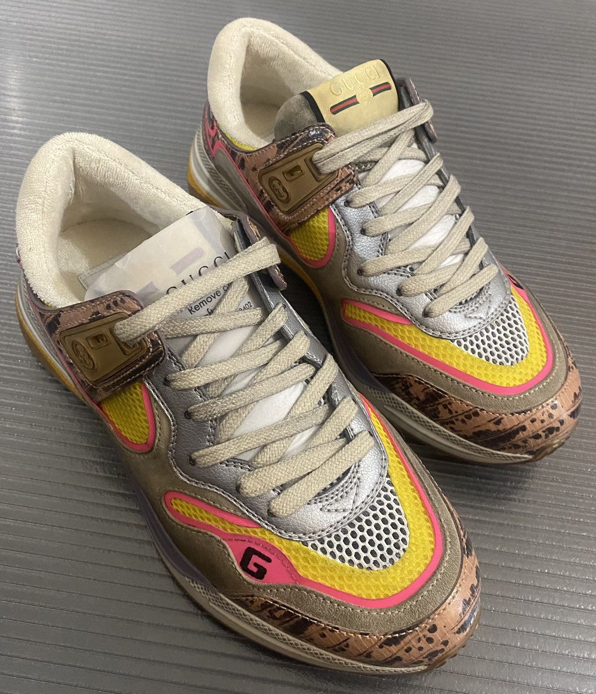 Gucci Gucci 🇮🇹 Tejus Lux Calf Ultrapace sneakers 7 NEW Size US 7 / IT 37 - 14 Thumbnail