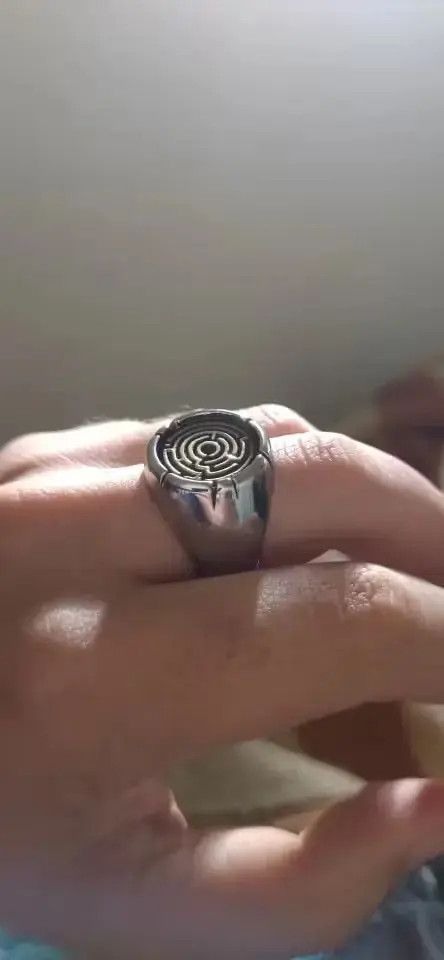 Other Vintage Maze Ring Stainless Steel Mens Ring Size ONE SIZE - 3 Thumbnail