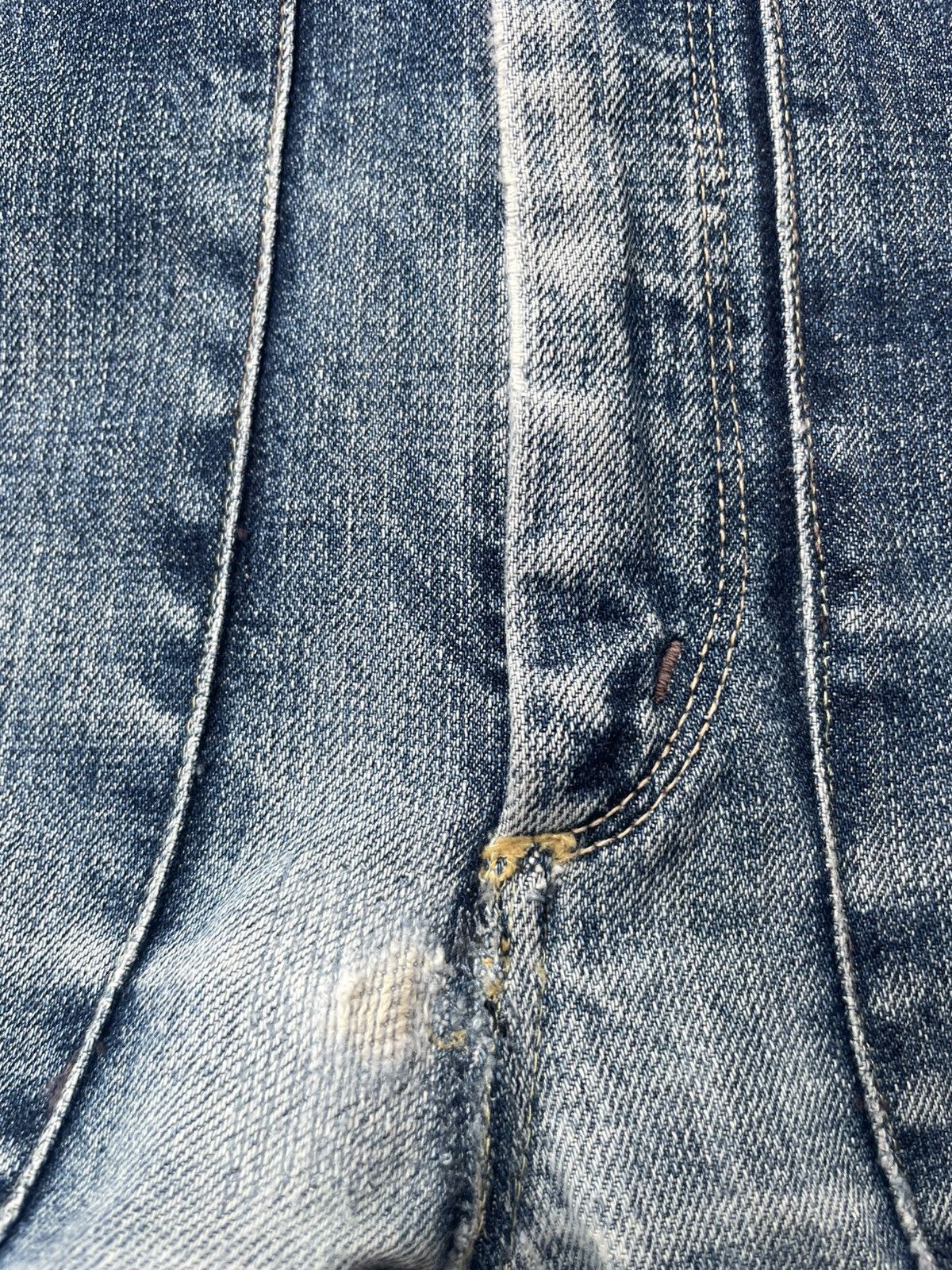 Lee Vintage Lee Distresed Denim Size US 31 - 19 Thumbnail