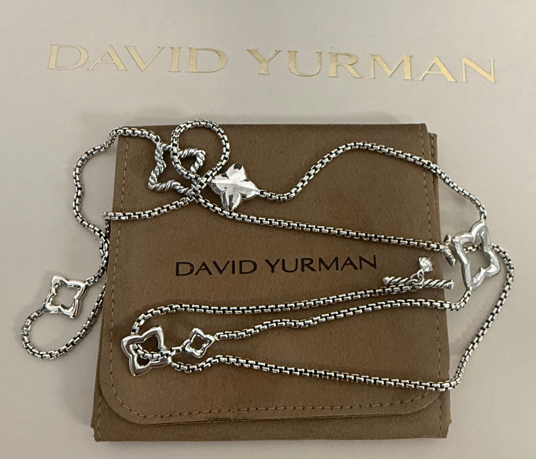David Yurman Quatrefoil Sterling Chain Neckalce 36" Size ONE SIZE - 1 Thumbnail