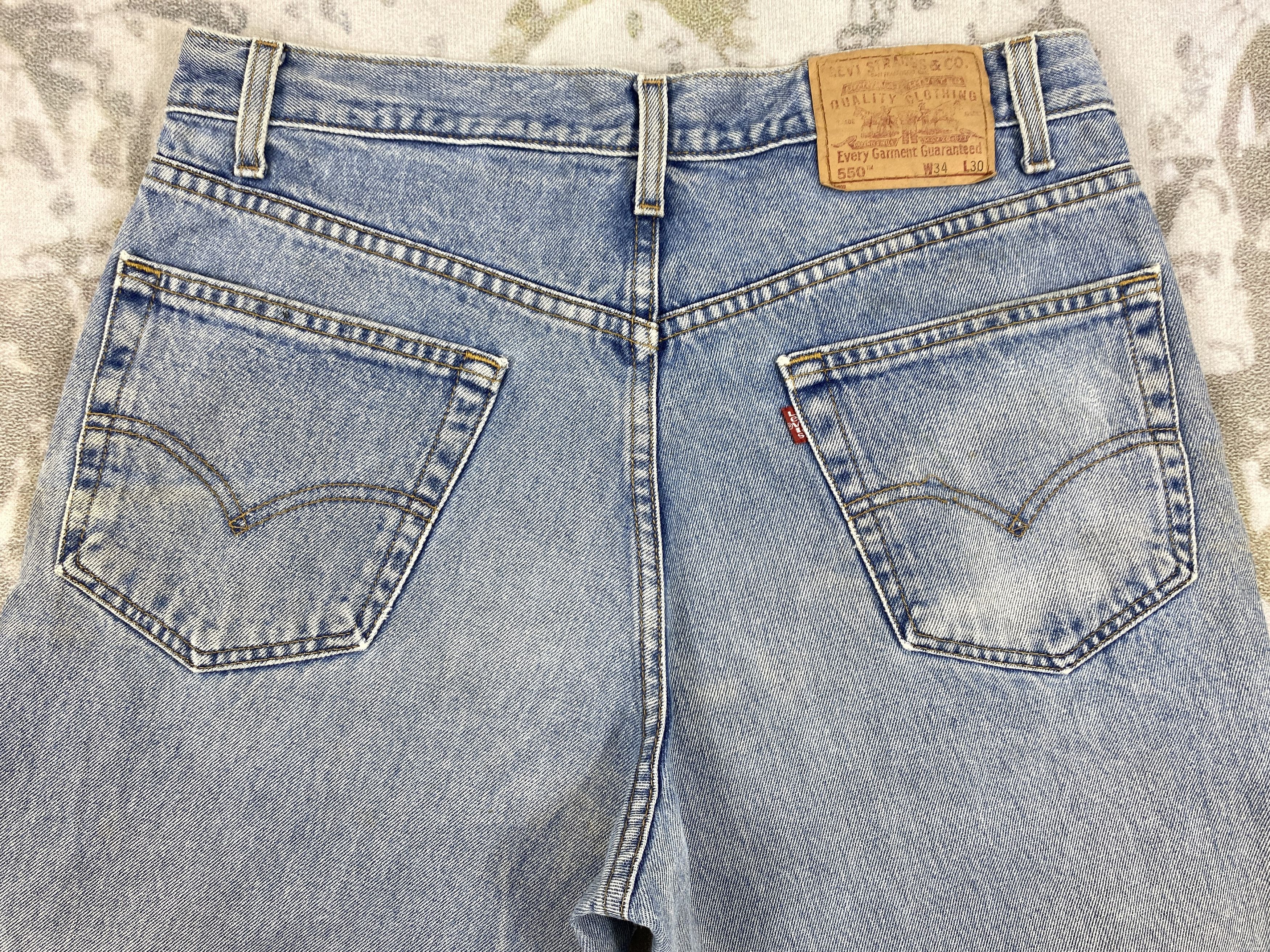 Levi's Dirty Blue Vintage Levi's 550 Relaxed Fit Denim 33x30 -JN636 Size US 33 - 4 Thumbnail