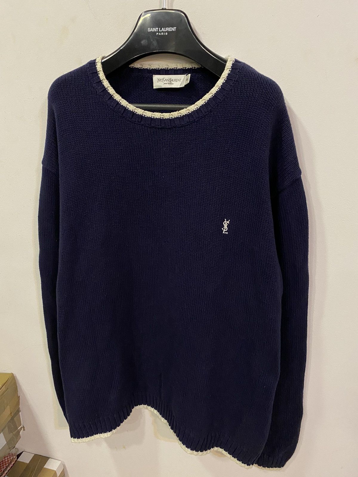 Yves Saint Laurent YSL Sweater Knit Heavy Thick Size US XXL / EU 58 / 5 - 11 Thumbnail