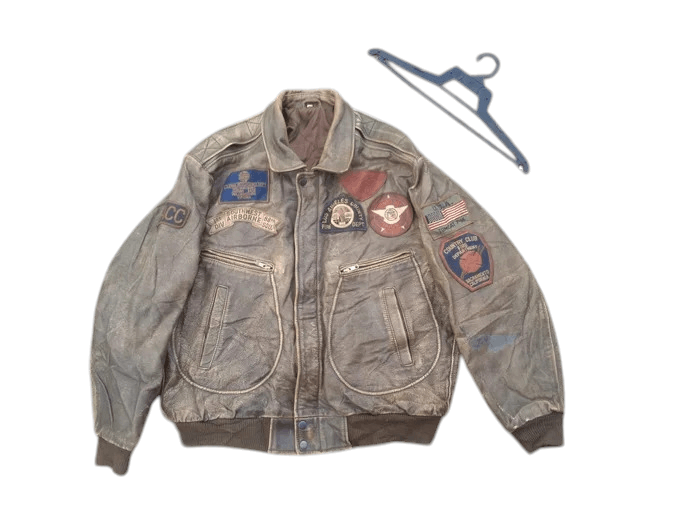 Genuine Leather UNBRANDED WITH AMERICAN FLAG PATCHED LEATHER JACKET Size US XL / EU 56 / 4 - 1 Thumbnail