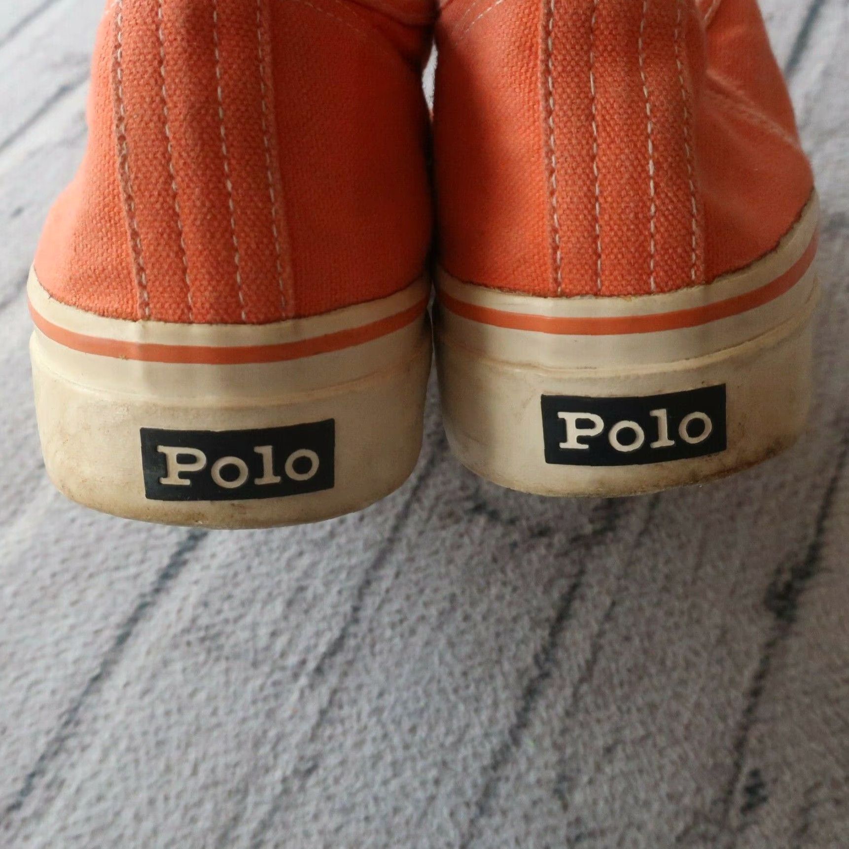 Polo Ralph Lauren Vintage Polo Ralph Lauren Shoes Men 10.5 Polo Ralph Lauren Shoes Salmon Pony Logo 90s Mens Shoes Size US L / EU 52-54 / 3 - 4 Thumbnail