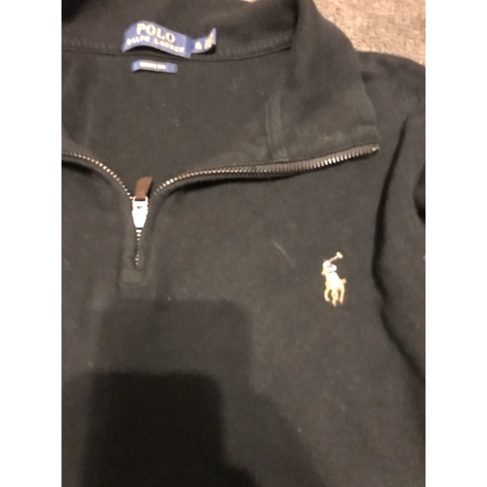 Polo Ralph Lauren Polo Ralph Lauren Estate Rib 1/4 Zip Pullover Black Mens XL Knit Sweatshirt Mock Neck Logo Zipper Size US XL / EU 56 / 4 - 2 Thumbnail
