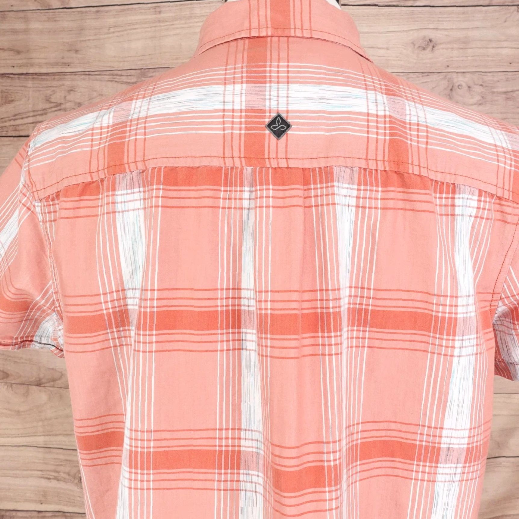 Prana Prana Shirt Mens Medium Orange Plaid Short Sleeve Button Front Casual Outdoor Size US M / EU 48-50 / 2 - 5 Thumbnail